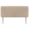 DHOME Upholstered Rounded Faux Leather Headboard with Legs, Beige, 160 cm view 1