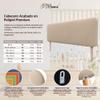 DHOME Upholstered Rounded Faux Leather Headboard with Legs, Beige, 160 cm view 4