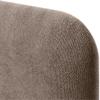 DHOME Upholstered Rounded Headboard, Aqualine Fabric, Brown, 135 cm view 3