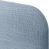 DHOME Upholstered Smooth Rounded Natural Linen Wall-Mounted Acoustic Headboard, Blue, 95 cm view 3
