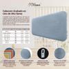DHOME Upholstered Smooth Rounded Natural Linen Wall-Mounted Acoustic Headboard, Blue, 95 cm view 4