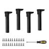 4-Pack 90° Folding Table Legs, 55 cm, Black view 1