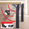 4-Pack 90° Folding Table Legs, 55 cm, Black view 4
