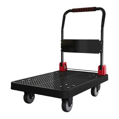 Folding Platform Cart, 500 kg Capacity, Space-Saving, Black, Small