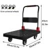 Folding Platform Cart, 500 kg Capacity, Space-Saving, Black, Small view 2