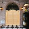 Wooden Western Saloon Swing Door, 117 x 100 cm, Wood Color view 2