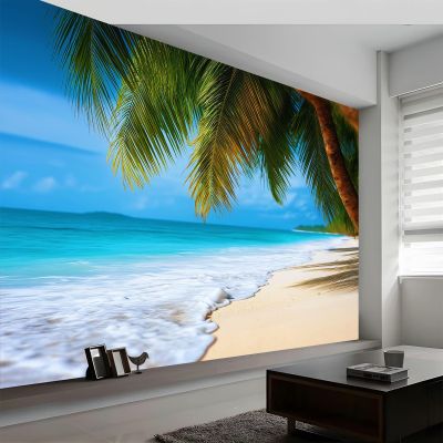 Ocean Beach Coconut Palms Photo Wallpaper 350 x 256 cm
