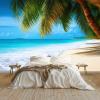 Ocean Beach Coconut Palms Photo Wallpaper 350 x 256 cm view 3