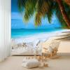 Ocean Beach Coconut Palms Photo Wallpaper 350 x 256 cm view 4
