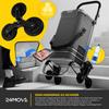 24MOVE Alegre Folding Shopping Trolley with 55 L Cooler Compartment, 3-in-1 Trolley, Hand Truck and Bag, Holds up to 40 kg, Gray view 4