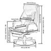 Brown PU Leather Desk Chair with High Backrest view 2
