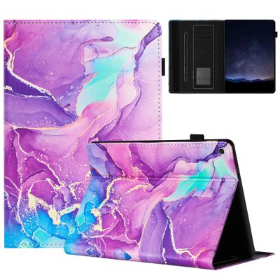 DayQiQiPu PU Leather Flip Wallet Case for Samsung Galaxy Tab A 10.1-inch SM-T510/T515/T517, Oil Painting Pattern, Stand, Auto Sleep/Wake, 02