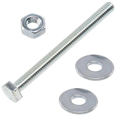 AERZETIX Set of 25 M4 x 45 mm Hex-Head Screws, 50 M4 x 12 mm Wide Washers and 25 M4 Hex Nuts