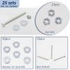 AERZETIX Set of 25 M4 x 45 mm Hex-Head Screws, 50 M4 x 12 mm Wide Washers and 25 M4 Hex Nuts view 4