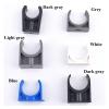 WUSHADEHANS U-Shaped PVC Pipe Clamps, 10-Pack, White and Blue, Multiple Sizes (White, 40 mm) view 4