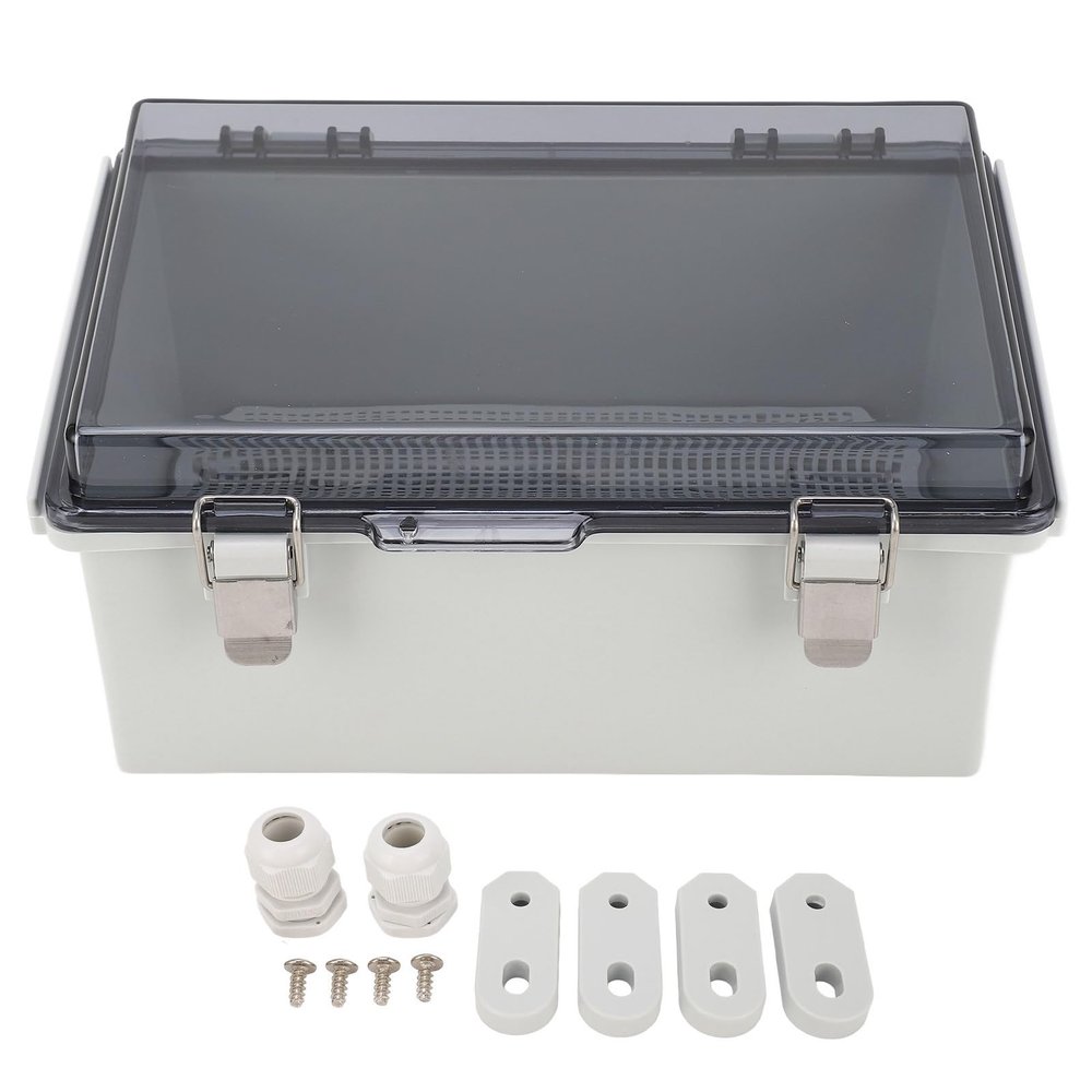 IP67 Waterproof ABS Electrical Junction Box with Transparent Cover, 290 x 190 x 140 mm