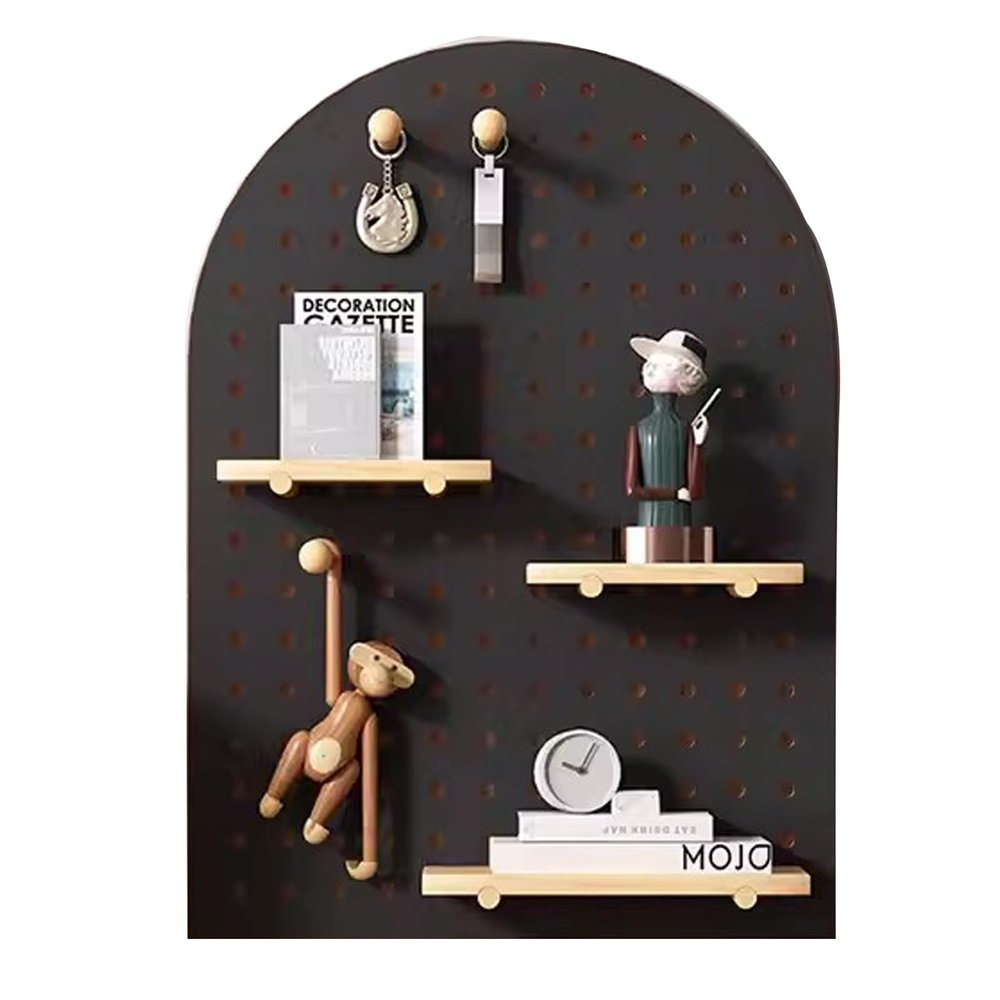 Wood Wall Organizer Set, Versatile Mounting System for Home, Office, and Garage