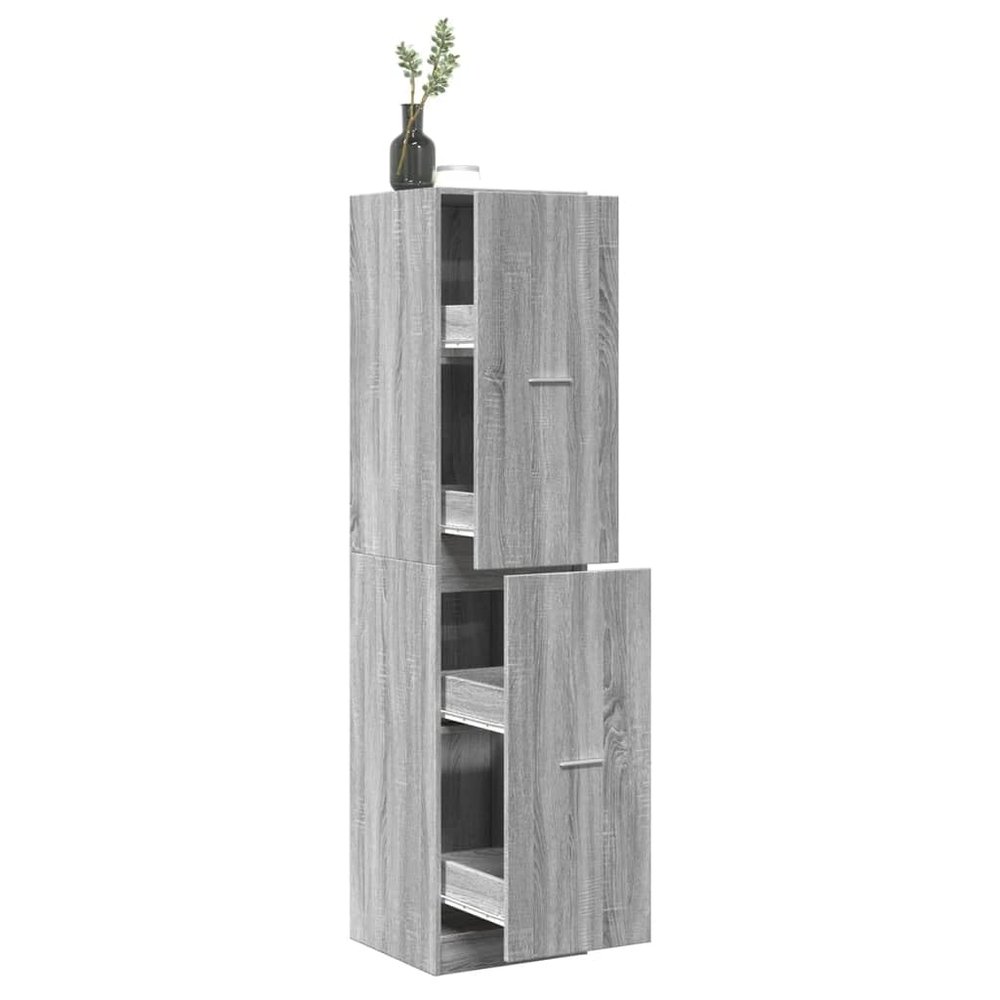 ROMHZKS Classic Wood-Effect Apothecary Cabinet with Drawers