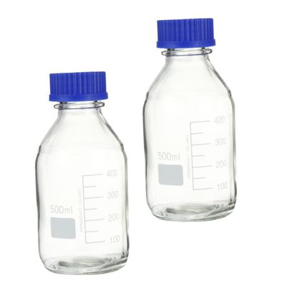 ABOOFAN 500 mL Glass Reagent Bottles for Chemistry and Laboratories