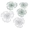 Fockety Metal Wall Art, Set of 5 Double-Layer 3D Iron Flowers view 1
