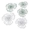 Fockety Metal Wall Art, Set of 5 Double-Layer 3D Iron Flowers view 3