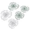 Fockety Metal Wall Art, Set of 5 Double-Layer 3D Iron Flowers view 4