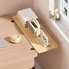 Folding Desk Extension Board with Keyboard Tray, Natural Wood, 60 x 20 cm view 1