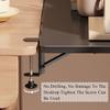 Folding Desk Extension Board with Keyboard Tray, Natural Wood, 60 x 20 cm view 4