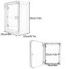 Waterproof PVC Outdoor Junction Box, Double-Door Design with Hinged Cover and Weather-Resistant Mounting Plate, 20 x 30 x 22 cm view 2