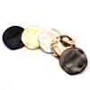 5 Unique-Shaped Matte Black Sewing Buttons for Coats and Shirts view 4