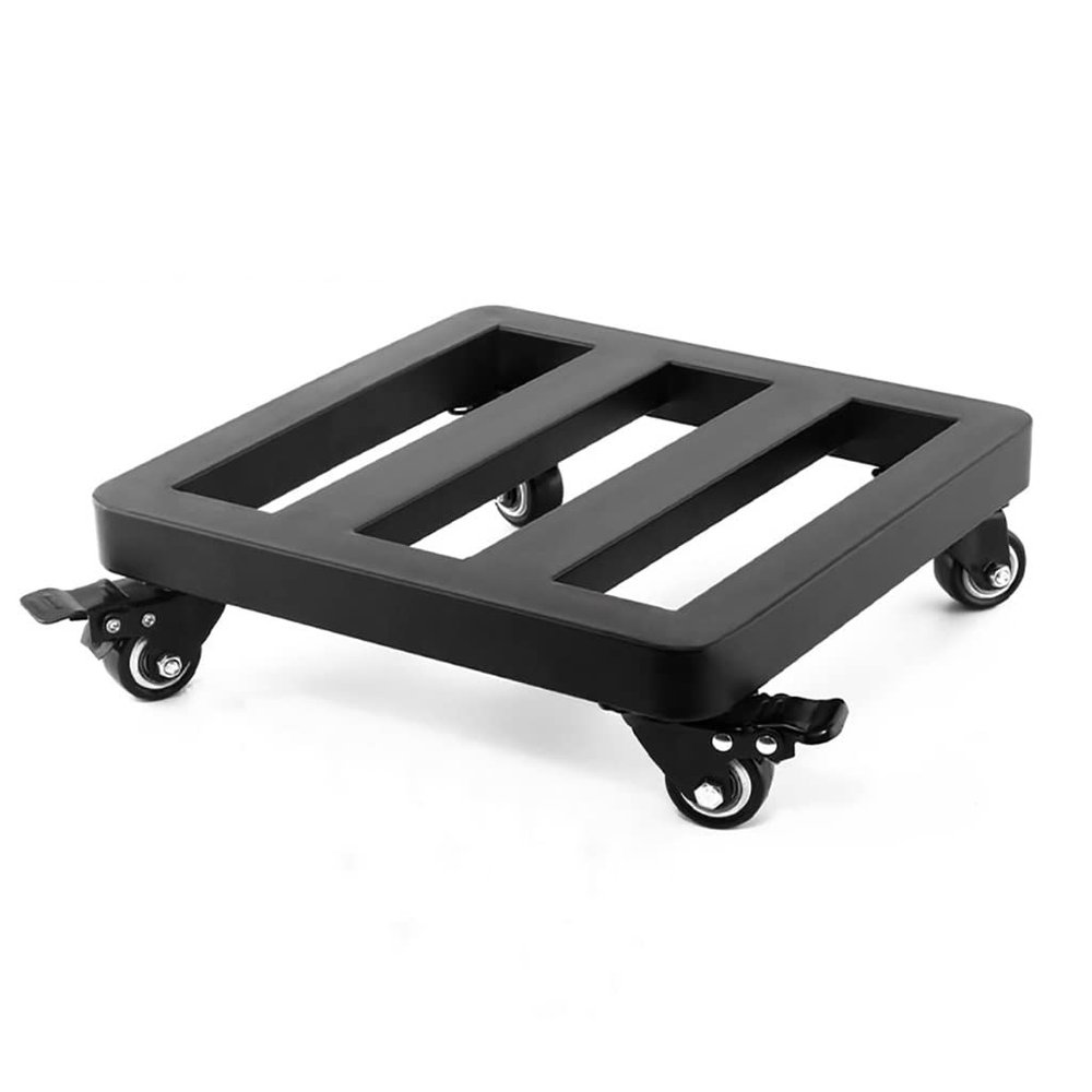 Rolling Metal Plant Stand with Wheels, Black, 30 cm