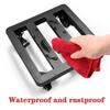 Rolling Metal Plant Stand with Wheels, Black, 30 cm view 4