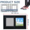 Flush-Mounted Shed Window, 50–100 B Chicken Coop Window with Tempered Glass and Screen, Sliding Window for Shed, Chicken Coop, Playhouse and Garage (Champagne, 76 x 40 cm) view 3