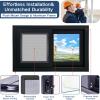 Flush-Mounted Shed Window, 50–100 B Chicken Coop Window with Tempered Glass and Screen, Sliding Window for Shed, Chicken Coop, Playhouse and Garage (Champagne, 76 x 40 cm) view 4