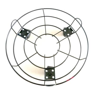 Sturdy Round Cast-Iron Plant Stand, 25.4 cm, on 3 Wheels