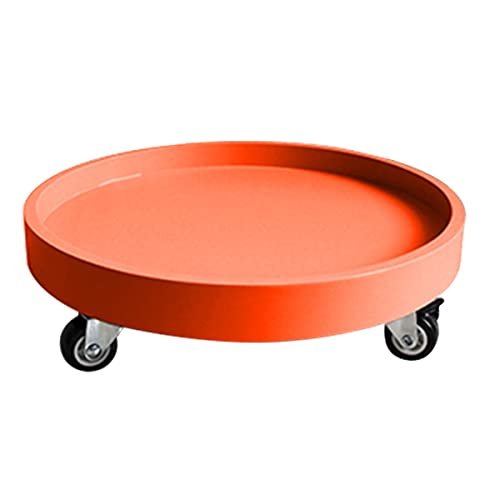Rolling Plant Stand with Wheels, Round Plant Caddy for Indoor and Outdoor Use