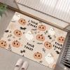 Halloween Indoor Doormat, Machine Washable, Beige Pumpkins & Ghosts view 3