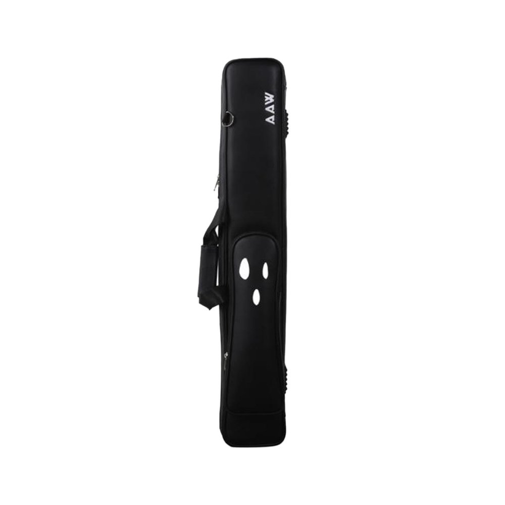 rockible 3x3 Pool Cue Case for 3 Butts and 3 Shafts, PU Storage Bag, Black