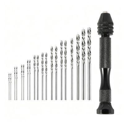 Mandouer 21-Piece Hand Drill Set with 20 HSS Mini Drill Bits (0.6–3.0 mm)