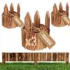 BOGATECO 3-Piece Set Wooden Roll Border, 10 cm High x 112 cm Long, Flamed Finish view 1