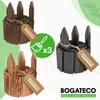 BOGATECO 3-Piece Set Wooden Roll Border, 10 cm High x 112 cm Long, Flamed Finish view 4
