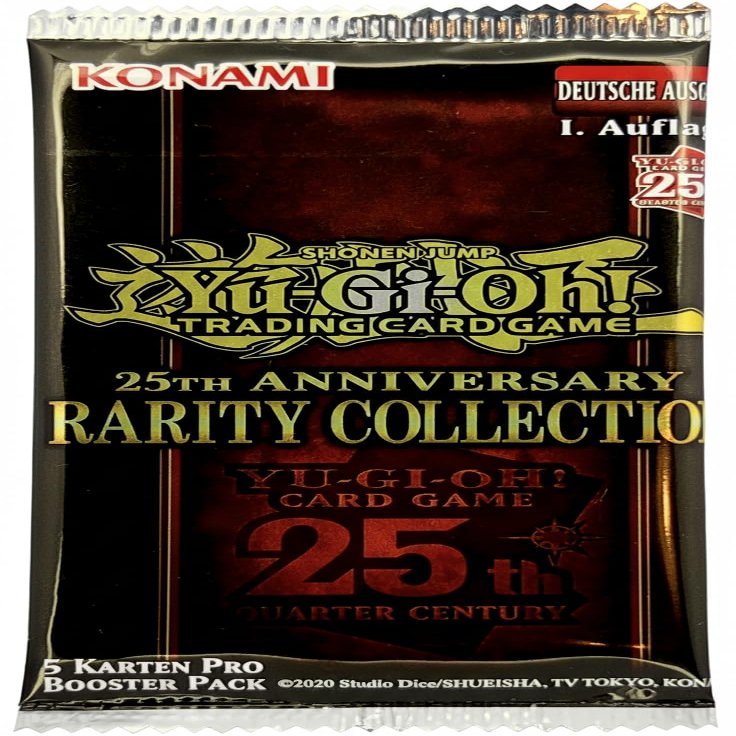 25th Anniversary Rarity Collection Booster Pack (5 Cards) - RA01 - Yu-Gi-Oh! - German - Sealed - 1st Edition - with RC Field Center