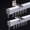 Ceiling or Wall-Mount Aluminum Curtain Track, 125 cm, White view 1