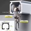 Ceiling or Wall-Mount Aluminum Curtain Track, 125 cm, White view 2