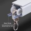 Ceiling or Wall-Mount Aluminum Curtain Track, 125 cm, White view 3