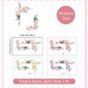 BEAMARKER 4-Piece Green Plant and Rose Light Switch Stickers, 9.5 x 5.7 cm view 2