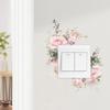 BEAMARKER 4-Piece Green Plant and Rose Light Switch Stickers, 9.5 x 5.7 cm view 3