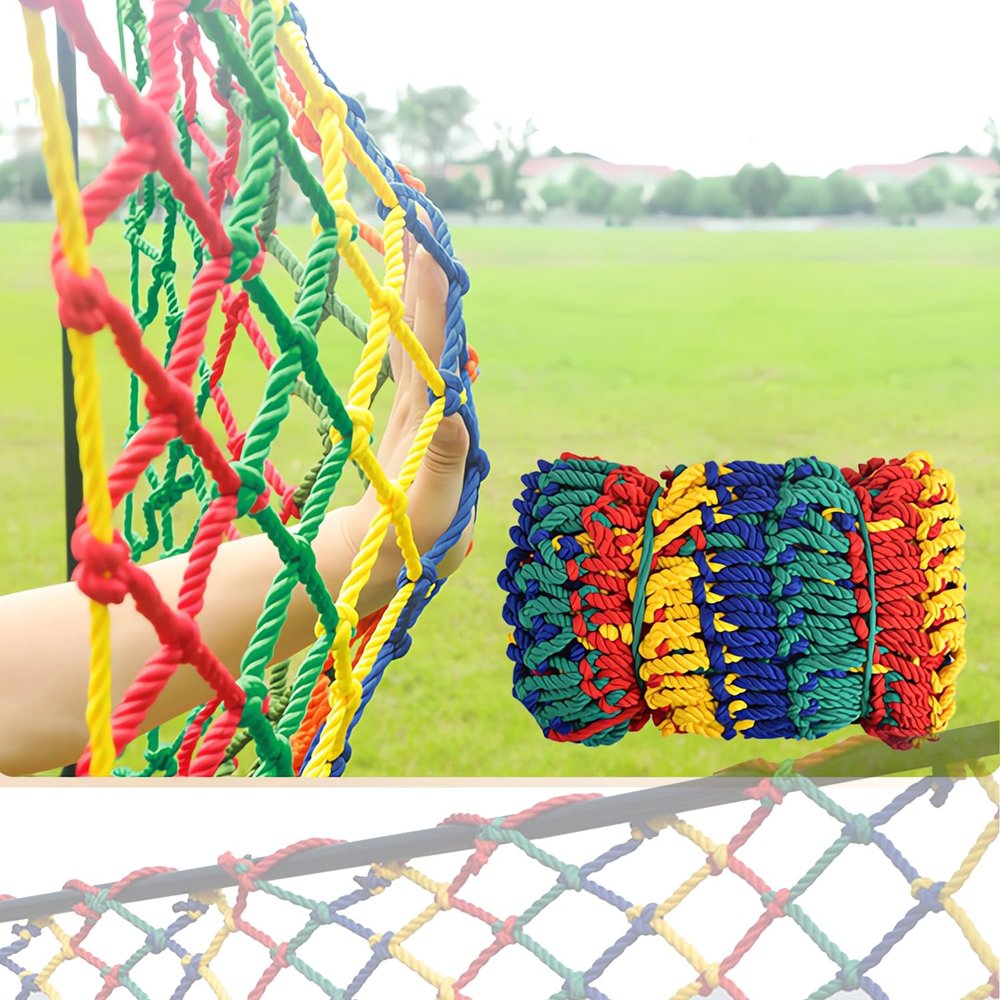 Balcony Safety Net for Children and Pets, Stair and Fall Protection Net, Climbing Net (6 x 7.5 m, 6 mm Rope, 5 cm Mesh)