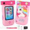 ARNSSIEN Kids Smartphone Toy with 180° Rotating Lens and 32GB Card, Touchscreen Camera with Silicone Case, Gift for Ages 3–8, A200 view 1
