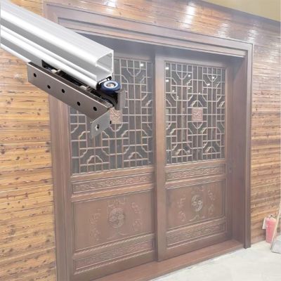 Bypass Sliding Door Hardware Kit with Twin Rails, 9.5 ft/290 cm
